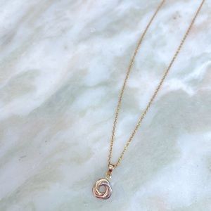 Rose Gold Silver GOLD 10K Pendant Necklace